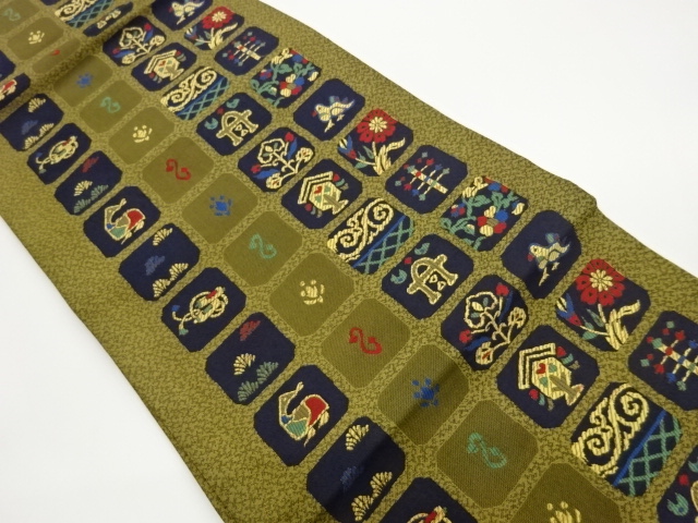 JAPANESE KIMONO / ABSTRACT HOSHOZUKURI / ANIMAL / FLOWER / LEAF PATTER
